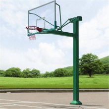 跃羚YL-3016 体育场单臂地埋方圆篮球架 1.8米臂长大箱体篮球框子