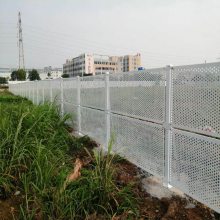 2米高多孔烤漆防风金属冲孔板围挡 园林建设施工围蔽板