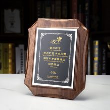 木质授权牌定制 木托奖杯水晶奖牌定做 公司门牌制作荣誉授权书
