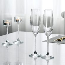 晶钻高脚杯 玻璃气泡酒杯套装 定制企业节庆福利礼品