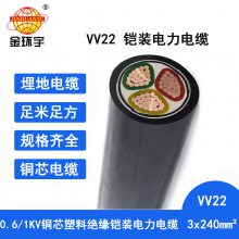 金环宇电缆VV22 3*240铠装设备用电缆 动力电缆 vv22电缆