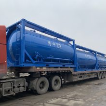 铁路专用粉煤灰罐式集装箱,铁路认证散装水泥罐箱价格图片