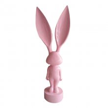 出口卡通小白兔雕塑玻璃钢制品 立体纤维树脂兔子公仔雕塑