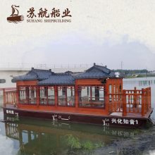 画舫船制造厂湖区观光船摇橹画舫船超大型餐饮船