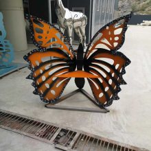 重庆铁艺镂空蝴蝶雕塑 景观雕塑定制