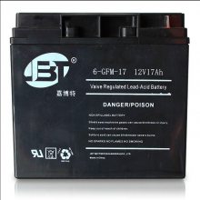 JBT嘉博特蓄电池6-GFM-17 12V17AH应急电池照明灯