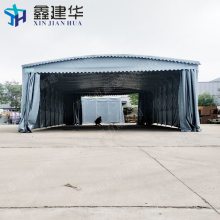 河 西定制大型仓储雨棚户外移动雨蓬 布 工厂电动伸缩帐篷图纸