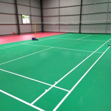 河北保定室内pvc地胶安装网球场橡胶地坪场地建设