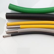Φ8mm激光光纤铠装护套加厚型包塑双勾穿线浪管不锈钢防水连接器