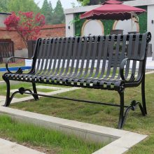 广西南宁金属公园椅户外长椅休闲广场椅园林景区休息长凳