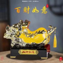 ZH景德镇陶瓷空酒瓶百财如意5斤装酒柜装饰密封创意泡酒坛