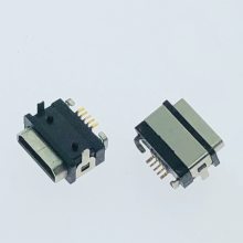 板上型Micro防水母座 麦克B型卧式前插后贴SMT防水插座 IP67等级