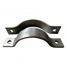 扁铁抱箍 热镀锌板不锈钢板双半圆对夹管卡 骏拓