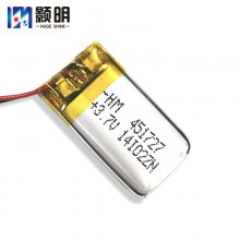 颢明HM 451727方形软包锂电池3.7V200mAh无线鼠标性用品补光灯训狗器充电电池