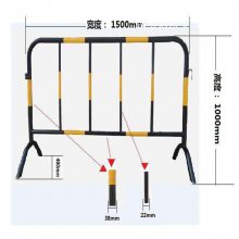 公共安全黑黄移动市政铁马围栏 活腿死腿红白临时隔离施工护栏
