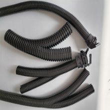 双层开口式电缆套管PA20刨开式双壁尼龙软管25.8灰色双拼波纹管