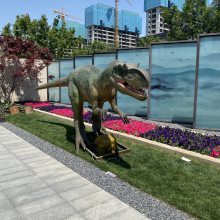 仿生恐龙霸王龙VS三角龙恐龙展公园摆放侏罗纪恐龙展展示