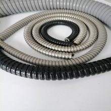 Φ20/25不锈钢包塑蛇皮管 高压变电站灰色包胶金属管 316穿线波纹管