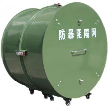 便携式不锈钢蛇腹型伸缩安保防护暴单筒阻隔三筒防暴网