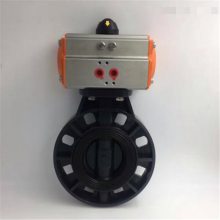 厂家供应 塑料蝶阀 法兰连接 D671X-10S 塑料材质 气动蝶阀 可按需定制 DN350