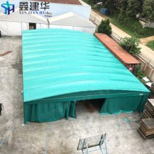 河南鹤壁 地摊帐篷 大型仓库移动蓬 伸缩雨棚视频