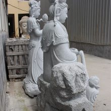山西石雕千手观音大塑像 寺院供奉石雕地藏王雕像
