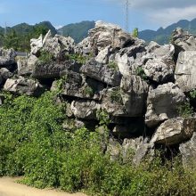 大型叠石英德石 承接假山石工程 吨位英石峰石***格