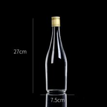 出口定制500ml玻璃酒瓶一斤酒瓶牛栏山玻璃瓶高度27厘米直径7.5厘米