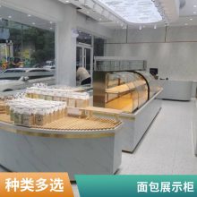 面包展示柜 饼干面包木制货架 蛋糕店面包柜 面包中岛柜