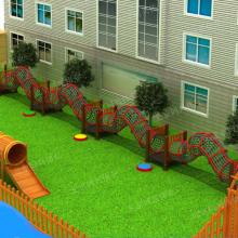 幼儿园户外组合玩具 木质儿童不锈钢滑梯 小区原木树屋滑梯