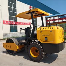 沟渠基础压实小型压路机 微型双钢轮压路机 座驾后胶轮压路机销售