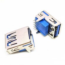USB3.0AĸӸĸ 9.5H 90ȲDIP ֱ/ ͭ 3.0AF 9P о