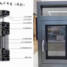 民治断桥窗定制平开系统窗1.4mm厚隔热窗纱一体德国五金伟昌门窗