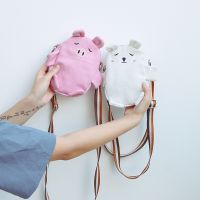 包包女2018新款潮韓版百搭斜挎單肩包女小熊迷你挎包honey蹦迪包