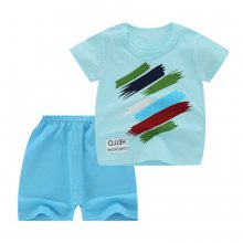 江苏徐州新沂品牌原单地摊童装套装杭州地摊服装进货渠道韩版时尚儿童套装短袖