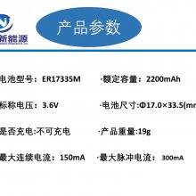 ER17335ҹӦǵ1900mAh3.6VһǵER17335