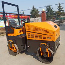 自重2吨双钢轮压路机图片 双缸水冷压路机 回填压实小型压路机价格