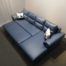 广东多功能沙发床 小户型转角沙发 储物沙发床两用科技布折叠沙发