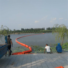 12345水电站了拦污浮筒工程 河道夹网拦截浮筒 橙色施工拦网浮筒