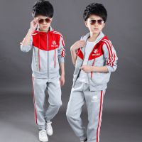 男童连帽套装2018秋季新款批发韩版童装中大童校服套装儿童两件套