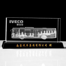 物流快递公司纪念品定制水晶汽车火车模型送客户的模型礼品制作