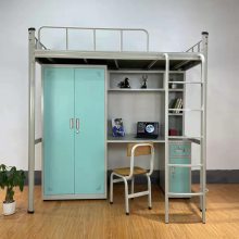 员工公寓铁架床公寓床员工铁床上床下柜宿舍双层床学校学生宿舍公寓床员工铁床