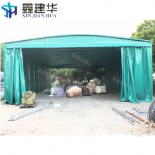 武汉市活动仓库雨棚可伸缩_户外大型环保工业喷漆蓬房厂家