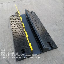 电缆过线桥减速带尺寸、九磊牌JL-XCB-1CG、一孔、1000mm*580mm*120mm、槽宽120mm*槽高110mm*1孔