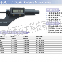 数显千分尺/千分表 0-25mm 型号 M231721库号 M231721