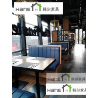 上海***西餐厅卡座沙发桌子定制 韩尔简约品牌工厂