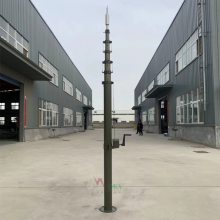 8米手动升降避雷针 抽拉式碳纤维抽拉杆 自立式电动升降杆