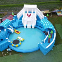冰雪世界充气水池儿童游泳池大型户外水上乐园戏水池水上乐园