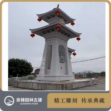 景区仿古石雕阙门 石雕汉阙 陵墓园石雕宫殿 古建石雕厂家