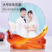 定制陶瓷水晶材质退休礼品，入职十年员工感谢牌，年会表彰奖牌